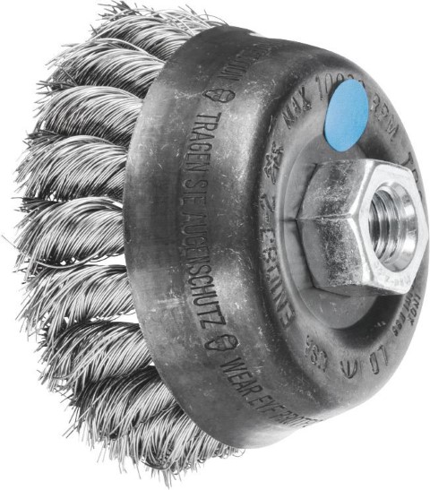 PFERD CUP BRUSH TWIST KNOT S/STEEL WIRE 80MM M14 THREAD